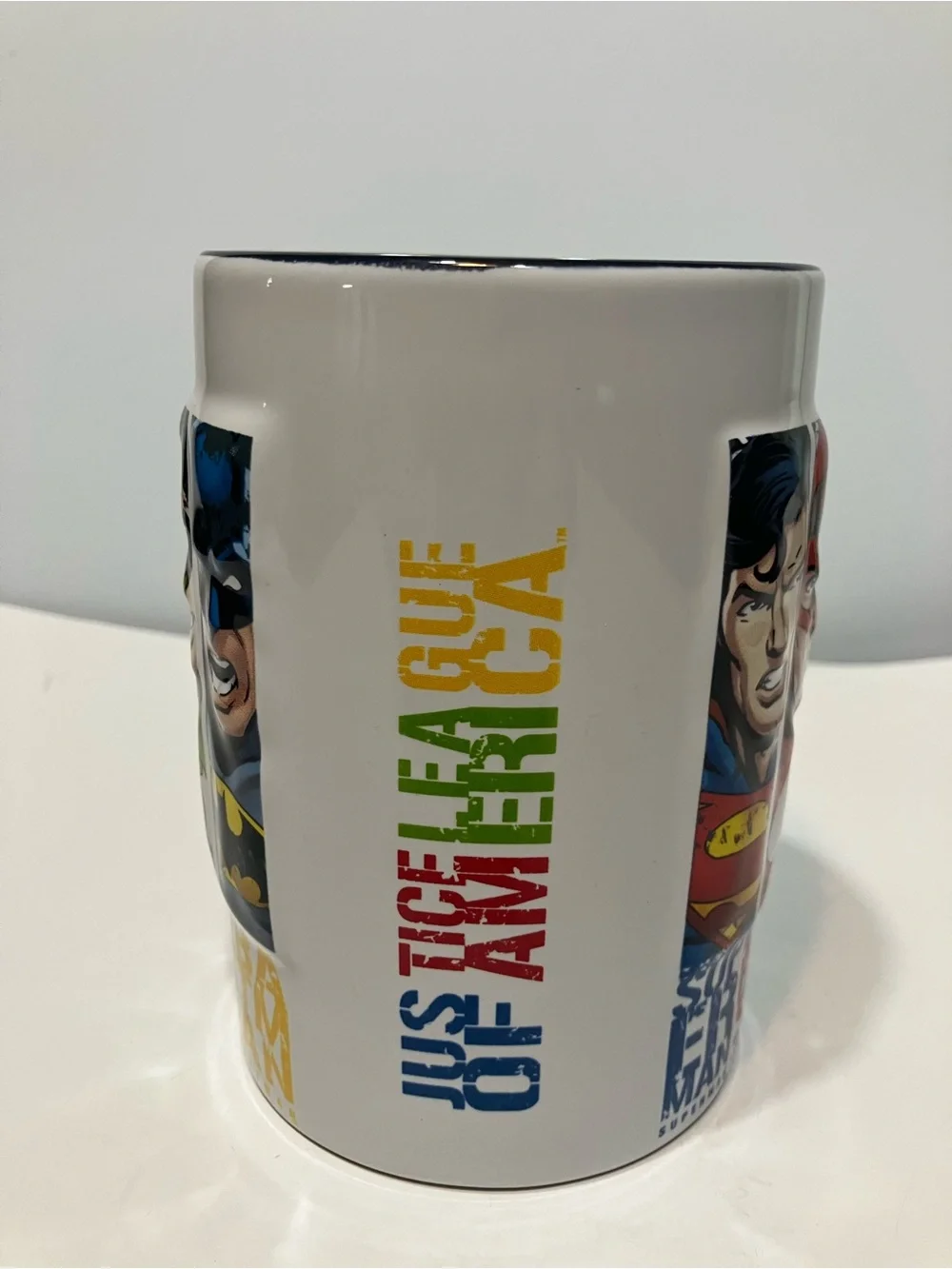 DC Comics Justice League Of America Six Flags Mug Superman Flash Batman